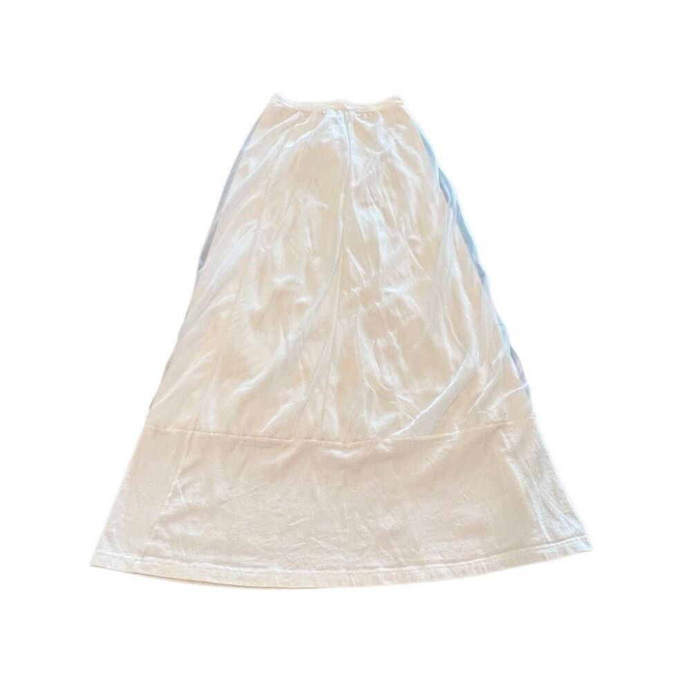 Atsuro Tayama Green Label Women's Cotton Full A-Line Skirt White Size Small